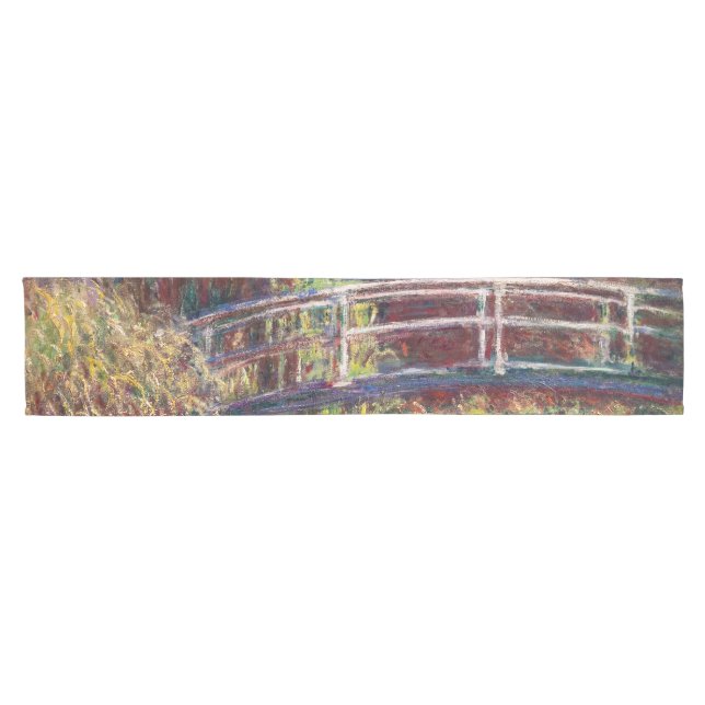 Claude Monet - Water Lily pond, Pink Harmony Short Table Runner (Horizontal)