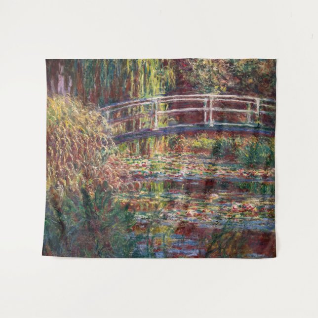Claude Monet - Water Lily pond, Pink Harmony Tapestry (Front (Horizontal))