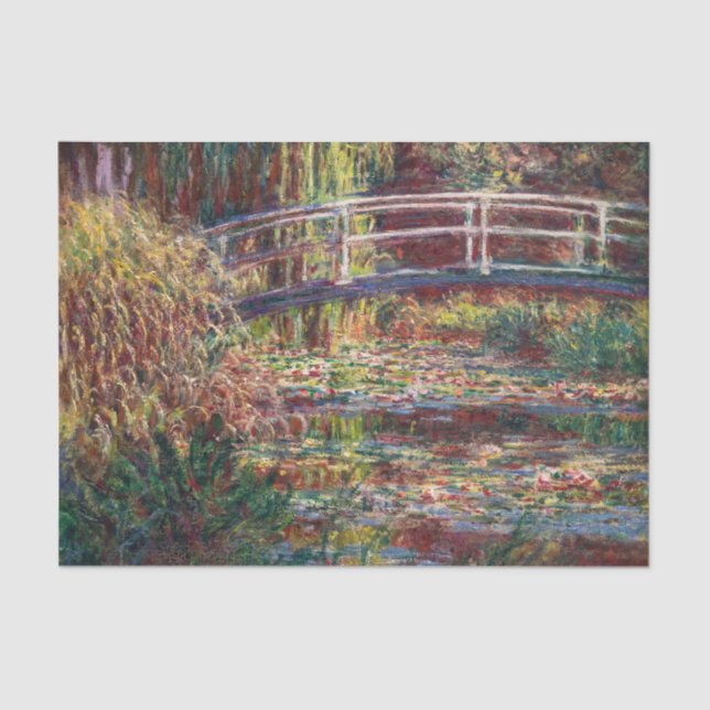 Claude Monet - Water Lily pond, Pink Harmony Tissue Paper (Front)