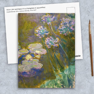 Claude Monet - Waterlilies and Agapanthus Postcard