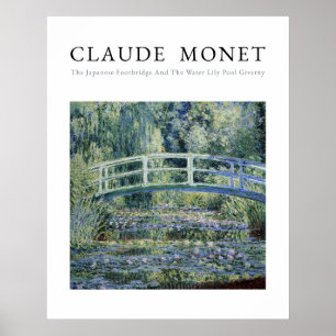 Claude Monet, waterlilies and Japanese Bridge Poster