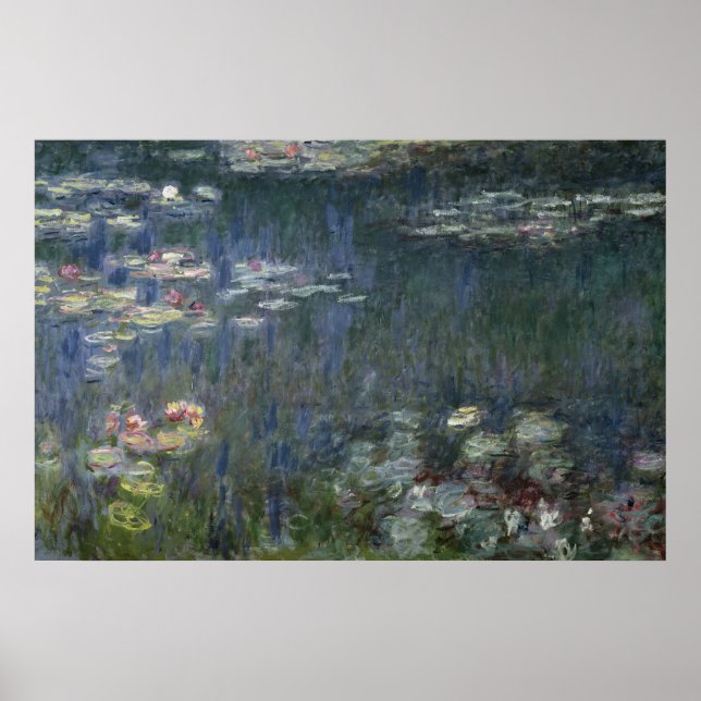 Claude Monet | Waterlilies: Green Reflections Poster (Front)