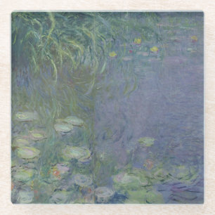 Claude Monet Waterlilies: Morning, 1914-18 Glass Coaster