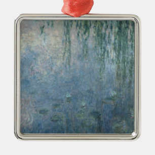 Claude Monet Waterlilies: Morning Weeping Willow Metal Ornament