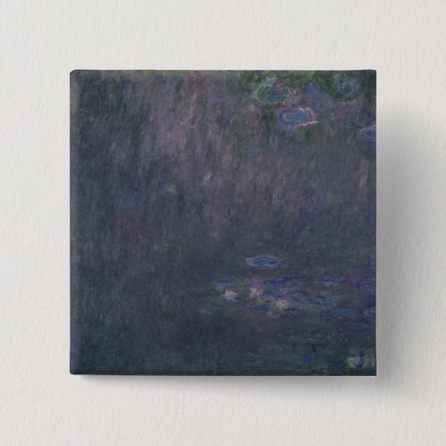 Claude Monet | Waterlilies: Reflections of Trees 2 Inch Square Button (Front)