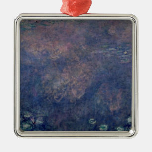 Claude Monet   Waterlilies: Weeping Willows centre Metal Ornament