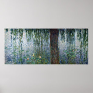 Claude Monet   Waterlilies Weeping Willows left Poster