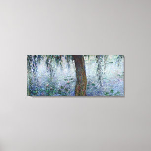 Claude Monet Waterlilies Weeping Willows right Canvas Print