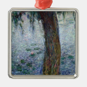 Claude Monet Waterlilies Weeping Willows right Metal Ornament
