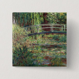 Claude Monet   Waterlily Pond: Pink Harmony, 1900 2 Inch Square Button