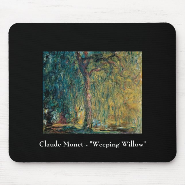 Claude Monet - Weeping Willow Mouse Pad (Front)