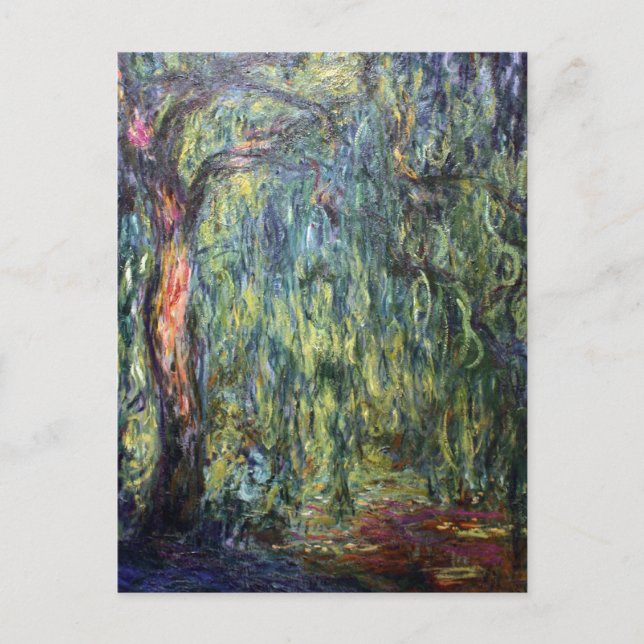 Claude Monet Weeping Willow Postcard (Front)