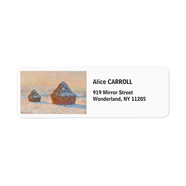 Claude Monet - Wheatstacks, Snow Effect, Morning (Front)