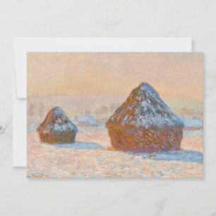 Claude Monet - Wheatstacks, Snow Effect, Morning Invitation