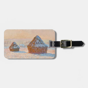 Claude Monet - Wheatstacks, Snow Effect, Morning Luggage Tag