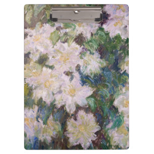 Claude Monet - White Clematis Clipboard