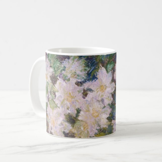 Claude Monet - White Clematis Coffee Mug (Front Left)