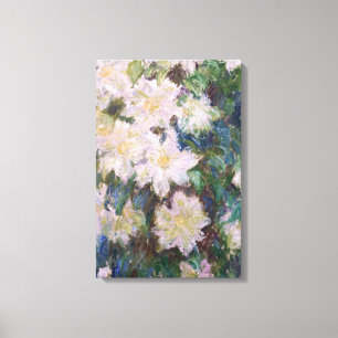 Claude Monet - White Clematis Faux Canvas Print