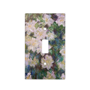 Claude Monet - White Clematis Light Switch Cover