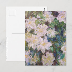Claude Monet - White Clematis Postcard