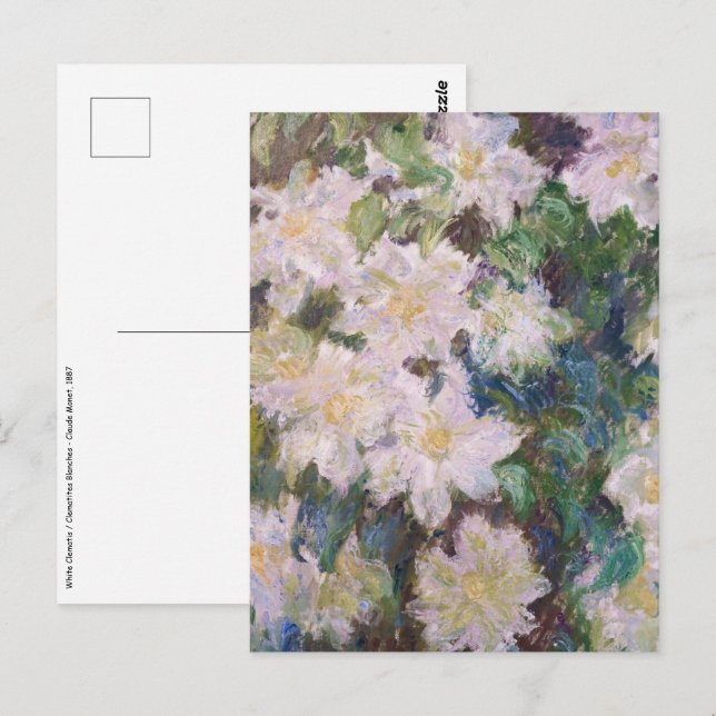 Claude Monet - White Clematis Postcard (Front/Back)