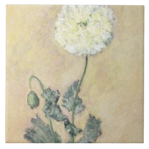 Claude Monet White Poppy, 1883 Tile