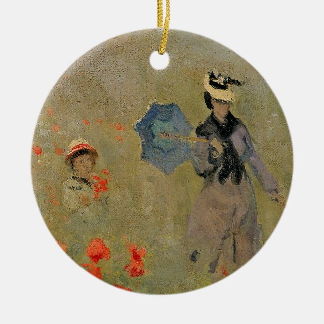 Claude Monet | Wild Poppies, near Argenteuil Ceramic Ornament (Front)