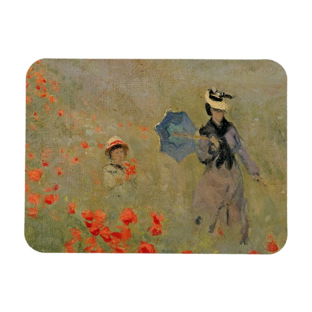 Claude Monet | Wild Poppies, near Argenteuil Magnet (Horizontal)