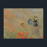 Claude Monet | Wild Poppies, near Argenteuil Postcard<br><div class="desc">Wild Poppies,  near Argenteuil (Les Coquelicots: environs d'Argenteuil),  1873 (oil on canvas) (detail of 7998)| by  Claude Monet | Art Location: National Gallery of Art Washington DC| French Artist | Image Collection Number: XIR696618</div>