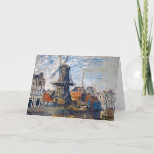 Claude Monet - Windmill, Amsterdam  Card