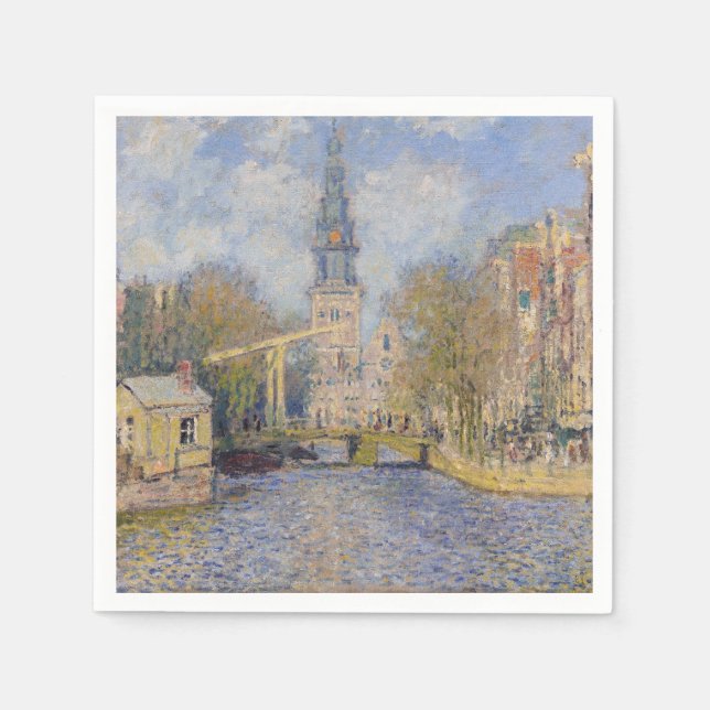 Claude Monet - Windmills near Zaandam Napkin (Front)