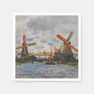Claude Monet - Windmills near Zaandam Napkin