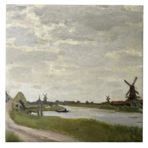 Claude Monet - Windmills Near Zaandam Tile