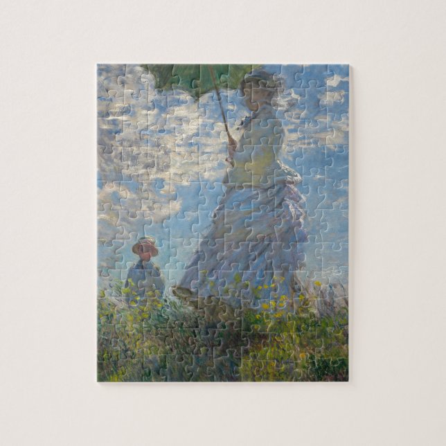 Claude Monet Woman with a Parasol 1875 Jigsaw Puzzle (Vertical)