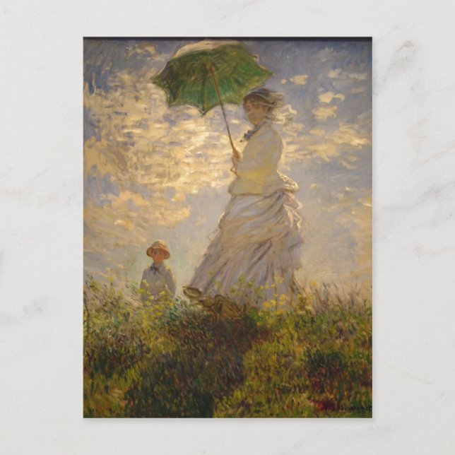 Claude Monet: Woman with a Parasol, 1875. National Postcard (Front)