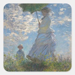Claude Monet Woman with a Parasol 1875 Square Sticker