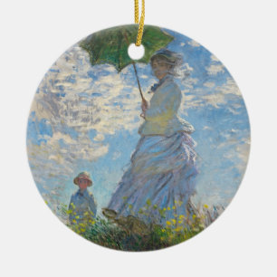 Claude Monet   Woman with a Parasol Ceramic Ornament