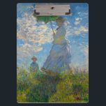 Claude Monet Woman with a Parasol Clipboard<br><div class="desc">Bring Impressionist charm to every task. This clipboard showcases Claude Monet’s Woman with a Parasol, painted in soft whites, fresh greens, and airy blues. The elegant design turns a simple desk accessory into a miniature masterpiece. Durable and functional, it’s ideal for classrooms, offices, or at-home organization. Whether used for checklists,...</div>