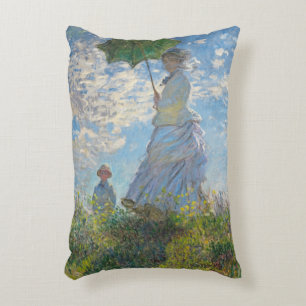 Claude Monet Woman with a Parasol Decorative Pillow