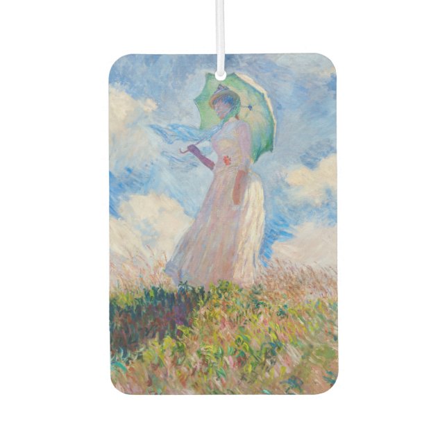 Claude Monet - Woman with a Parasol facing left Air Freshener (Front)