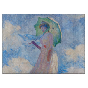 Claude Monet - Woman with a Parasol facing left Cutting Board
