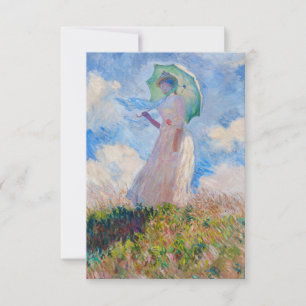 Claude Monet - Woman with a Parasol facing left Thank You Card