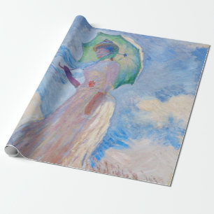 Claude Monet - Woman with a Parasol facing left Wrapping Paper