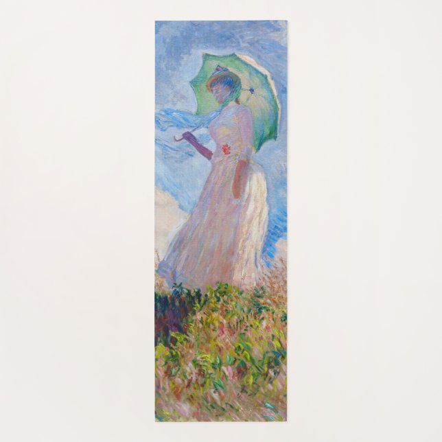 Claude Monet - Woman with a Parasol facing left Yoga Mat (Back)