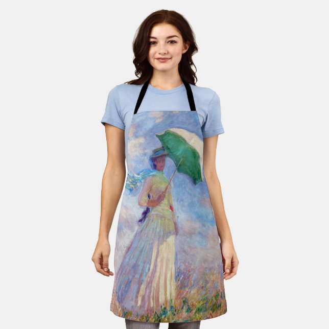Claude Monet - Woman with a Parasol facing right Apron (Worn)