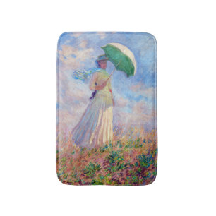 Claude Monet - Woman with a Parasol facing right Bath Mat