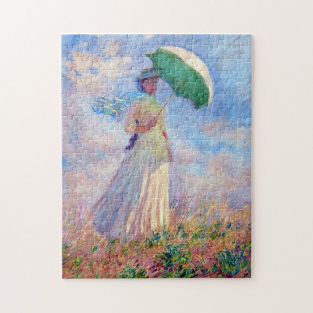 Claude Monet - Woman with a Parasol facing right Jigsaw Puzzle (Vertical)