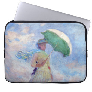 Claude Monet - Woman with a Parasol facing right Laptop Sleeve