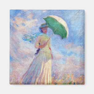 Claude Monet - Woman with a Parasol facing right Magnet
