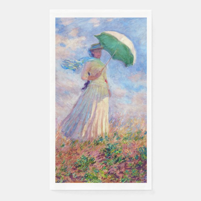 Claude Monet - Woman with a Parasol facing right Napkin (Front)